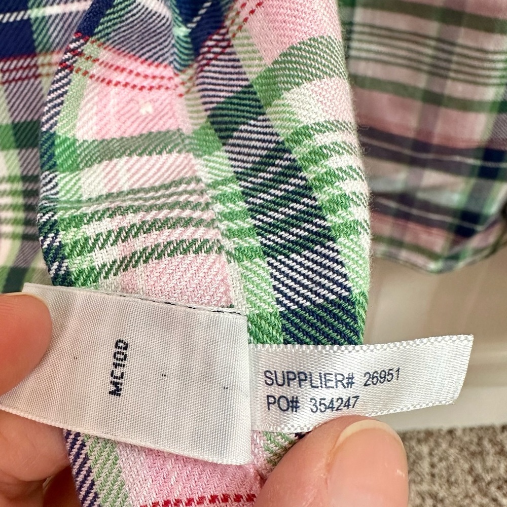 Ralph Lauren Plaid Button Down Shirt Pink & Green Size XL - Picture 7 of 7